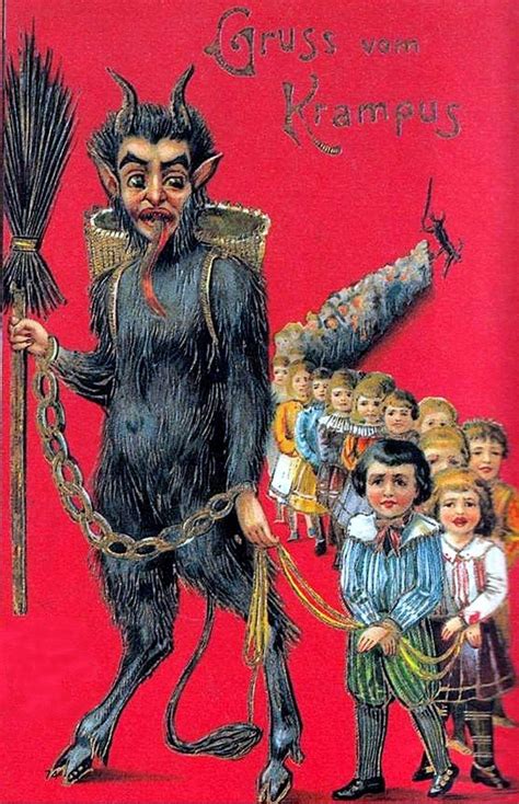 Vintage Krampus Christmas Seasons Saluti Vacanze Yule Cards Etsy