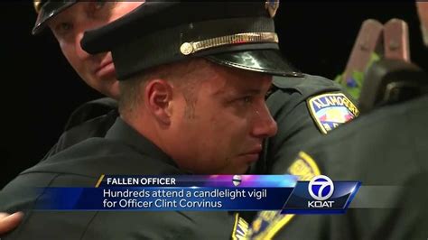 Hundreds Gather For Fallen Officers Vigil