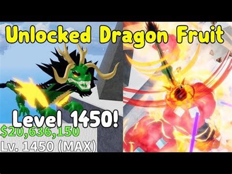 Unlocked Dragon Fruit Got Level Max Showcase Blox Fruits