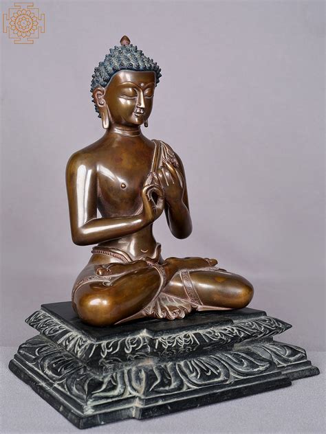 11 Lord Maitreya Buddha Copper Statue From Nepal Exotic India Art