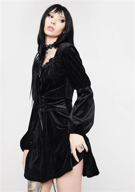 Dark In Love Gothic Dreamlike Velvet Dress Dolls Kill