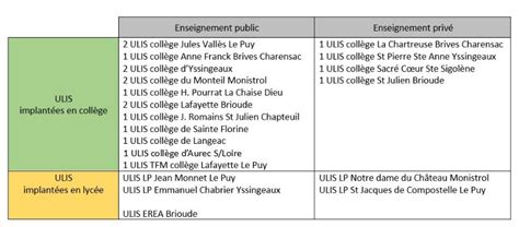 Les Unit S Localis Es Dinclusion Scolaire Ulis Sdei De La Haute Loire