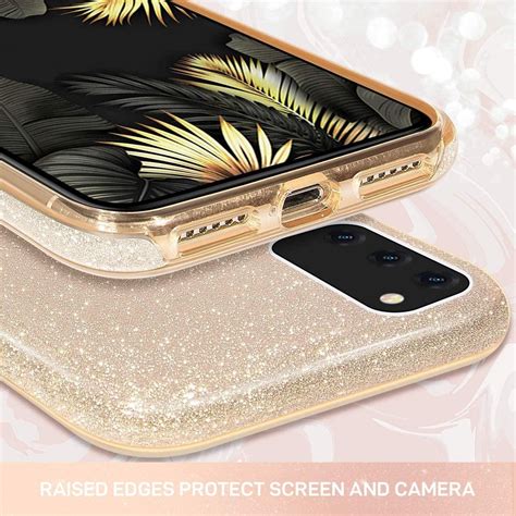 Samsung Galaxy A51 Hoesje Glitters Siliconen Tpu Case Goud Blingbling Cover