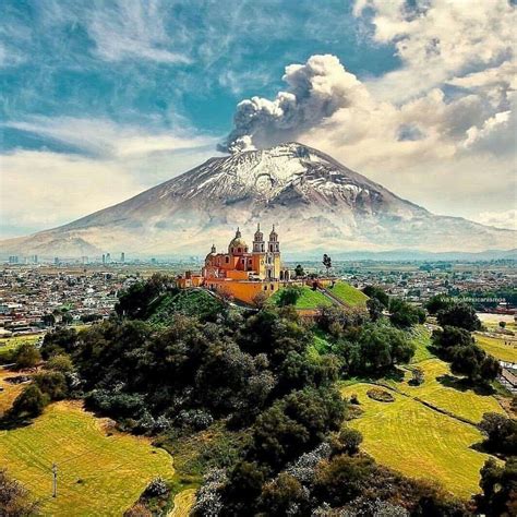 Vista Panorámica Del Volcán 🌋 Popocatepetl México Paisaje Mexico