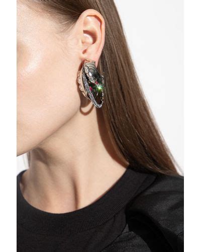 Black Alexander Mcqueen Earrings And Ear Cuffs For Women Lyst