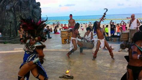 Danza Del Fuego Maya En Playa Del Carmen Youtube