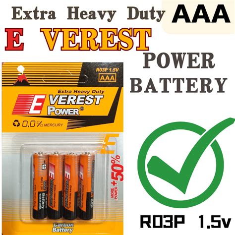 AAA Battery Everest Power AAA Battery 1 5V Extra Heavy Duty