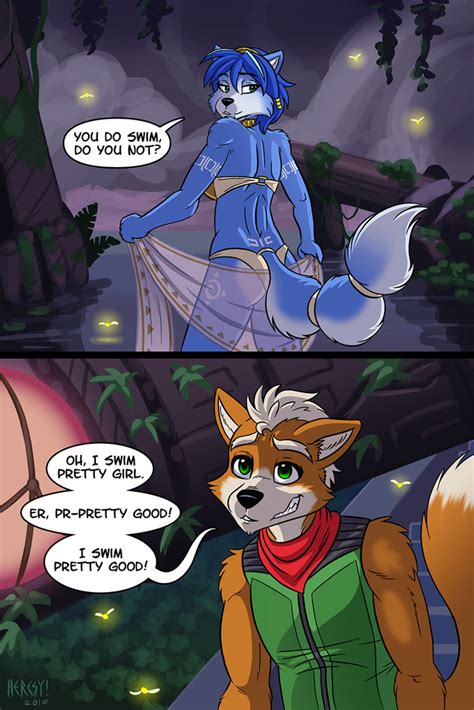 Safe Artist Heresyart Fox Mccloud Star Fox Krystal Star