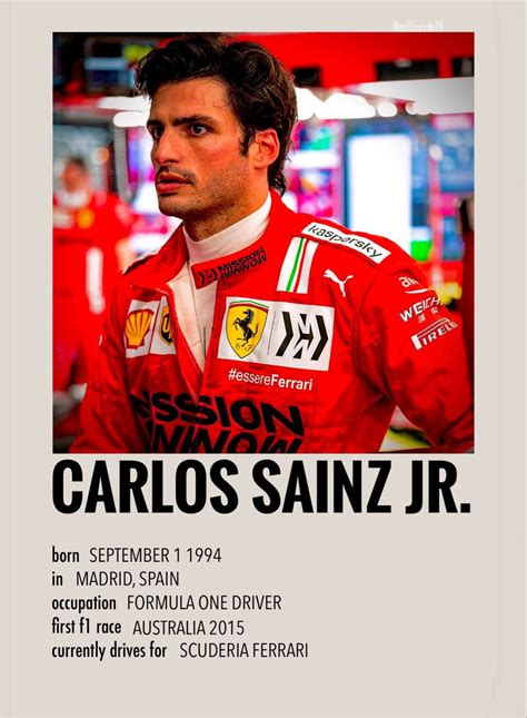 Carlos Sainz By Millie Formula 1 Formula One F1 Drivers