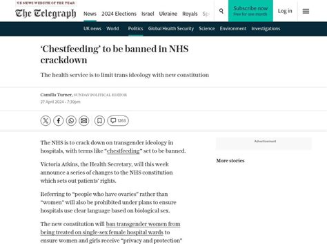 Government To Amend Nhs Constitution To Prohibit Trans Inclusive