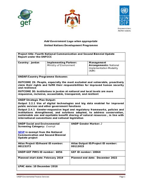 Gcf Project Document Template Doc Template Pdffiller