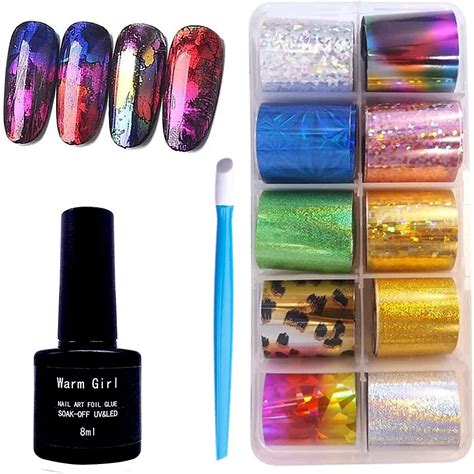 Amazon Warm Girl Nail Art Foil Glue Gel With Starry Sky Star Foil