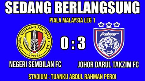 LIVE MALAM ININegeri Sembilan Fc Vs Johor Darul Takzim Fc Leg 1