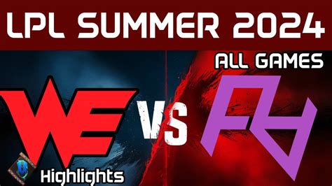 WE Vs RA Highlights ALL GAMES LPL Summer 2024 Team WE Vs Rare Atom By