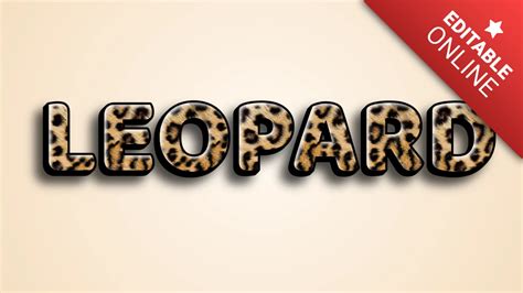 Leopard D Text Text Effect Generator