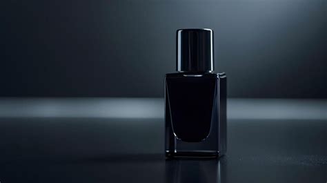 Black Perfume Bottle On A Dark Background Premium AI Generated Image