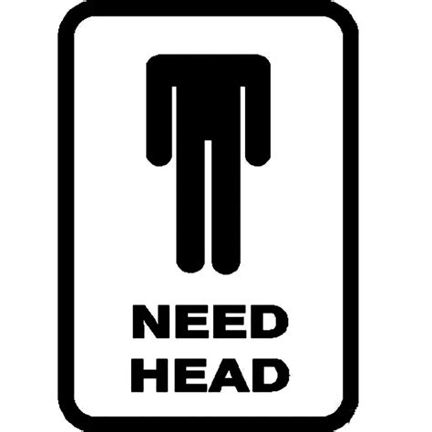 108x155cm Need Head Humorous Vinyl Decal Blacksilver Car Sticker Car