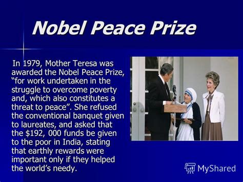 NOBEL PEACE FOR TERESA Day! – Envius Thoughts