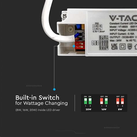 V Tac Led Bulkhead With Samsung Chip In Cct Ip White W W W