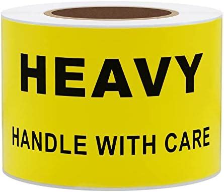 Amazon Caution Heavy Sticker X Inch Pcs Yellow Heavy Lift