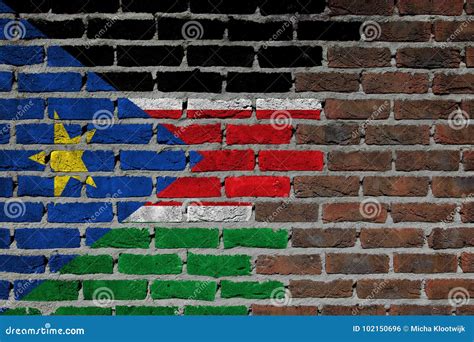 Brick Wall Texture Flag Of South Sudan Stock Photo Image Of Finish