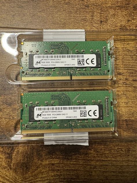 Used Micron Original 16gb 2x8gb DDR4 2666V PC4 SODimm Memory Ram Laptop ...