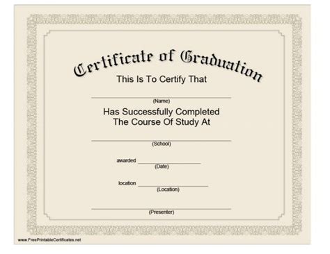 40 Graduation Certificate Templates And Diplomas Printable With