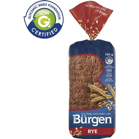 Burgen Rye Low Gi Sliced Bread Loaf G Woolworths