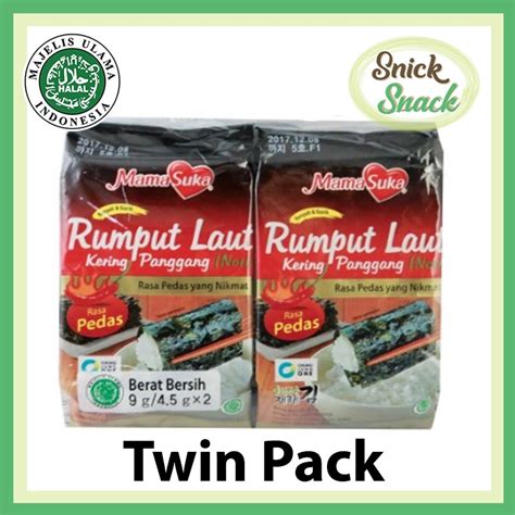 Jual Mamasuka Rumput Laut Pedas Spicy Twin Pack Bungkus Mama Suka