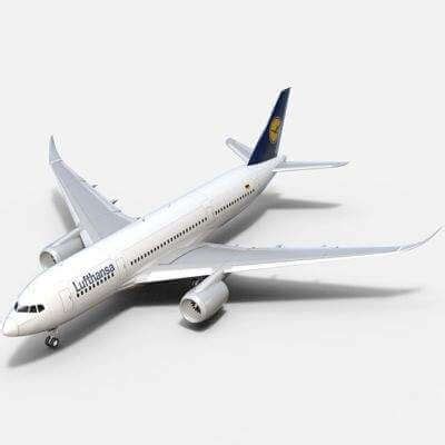 Airbus A350-800 Lufthansa 3D Model by Dreamscape Studios