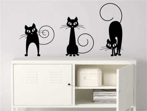 Katzenwandaufkleber Katzenaufkleber F R Ihre Wand Katzenwandkunst