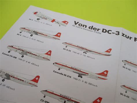 Flyer Swissair Dc Bis Fokker Aviatik Kaufen Auf Ricardo