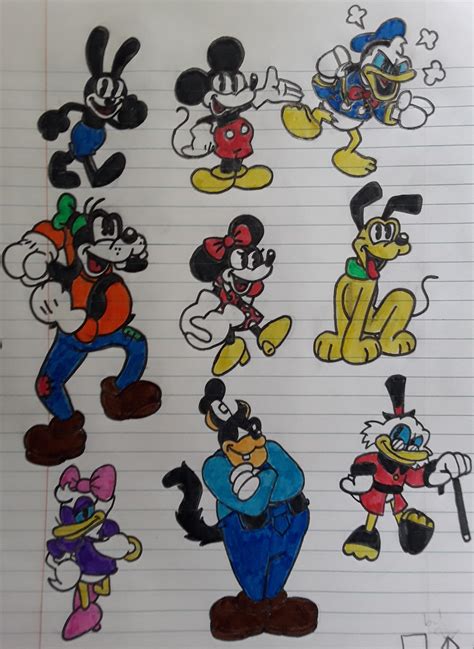 First time drawing any of the Disney characters. Might draw Clarabelle, Huey, Dewey, Louie, and ...