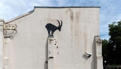 Banksys Latest Artwork Is A Goat On A Ledge In London