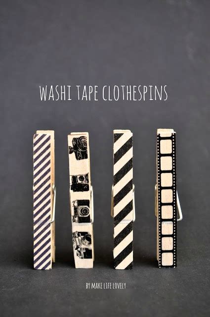 Washi Tape Clothespins Tutorial Make Life Lovely