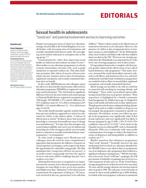 PDF Sexual Health In Adolescents Saved Sex And Parental