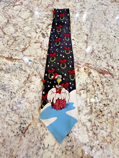 Dr Seuss Christmas The Grinch Silk Necktie Gem