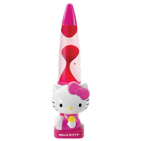 Hello Kitty Sanrio Girls Pink Lava Or Glitter Motion Glow Lamp Light 3d