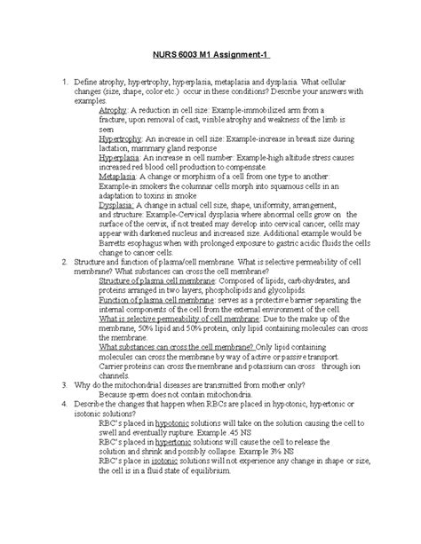 Module 1 Assignment Test 1 Study Guide NURS 6003 M1 Assignment