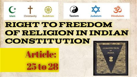 Right To Freedom Of Religion Article Indian Constitution