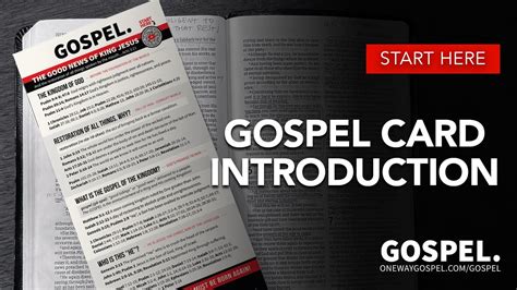 Gospel Card Introduction Onewaygospel Onewaygospel