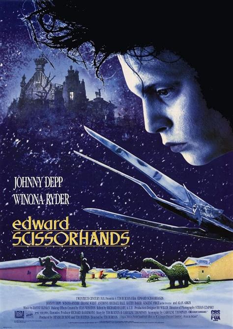 Edward Scissorhands Movie Poster And Autograph Signed Print | Etsy