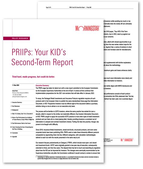 Morningstar PRIIPs KIDs Resource Hub | Morningstar