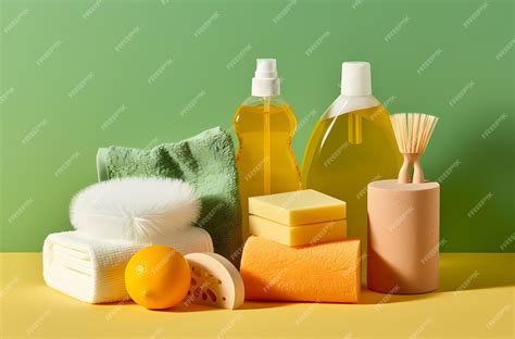 premium photo clean home product housework wash cleaner bottle