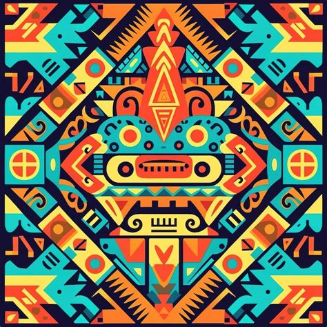 Premium Ai Image Aztec Pattern