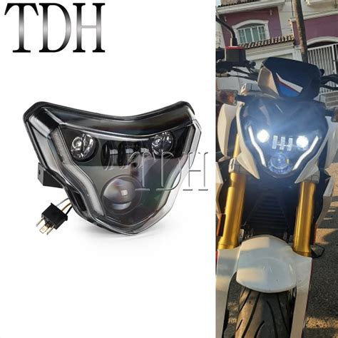 Bmw G310r G310gs G310 R Gs 2016 2021 용 Led 완전 헤드 라이트 어셈블리 Drl 하이 로우 빔 프론트 램프 조명 Led 조명