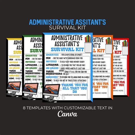 Administrative Assistant Survival Kit Employee Survival Kit Etsy