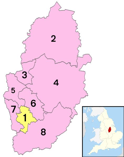 Nottinghamshire County Map