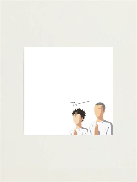 Haikyuu Nishinoya And Tanaka Praying Sticker Photographic Print