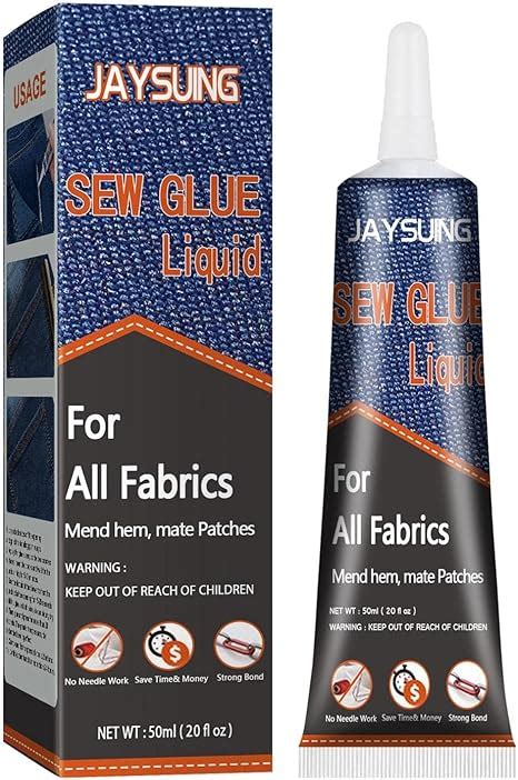 Sew Glue Liquid 50ml Fabric Adhesive Glue Waterproof Fabric Glue Fast Bonding Glue For Clothes